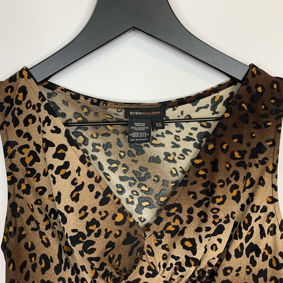 BCBGMaxAzria • sleeveless leopard print dress - Picture 4 of 8